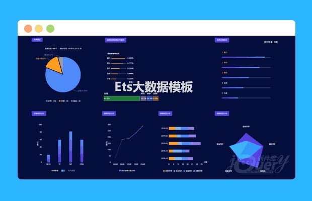 多种大数据图表数据展示模块代码