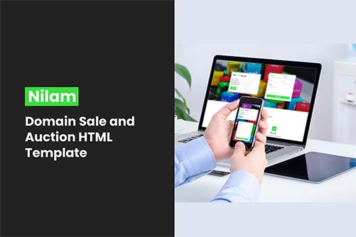 域名出售和拍卖前端html模版_网页模版