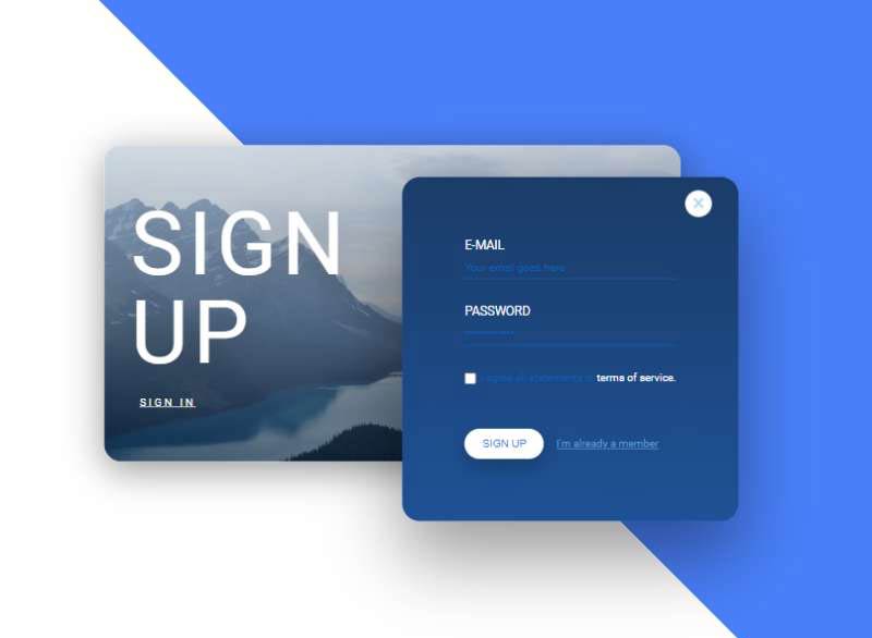 报名表单html代码，注册表单页面模板html